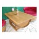 table basse avec plateau de bois ou fenetre verre