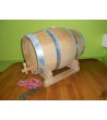 Fût 10 Litres Alcool en chêne nature monté sur chevalet avec robinet