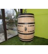 Bar en chêne nature 225 l avec 2 plateaux tournants