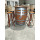 Bar en chêne de 400 L avec 2 plateaux tournants et 4 tabourets